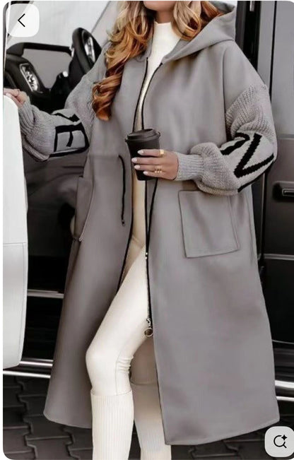 Cardigan chic a capuche